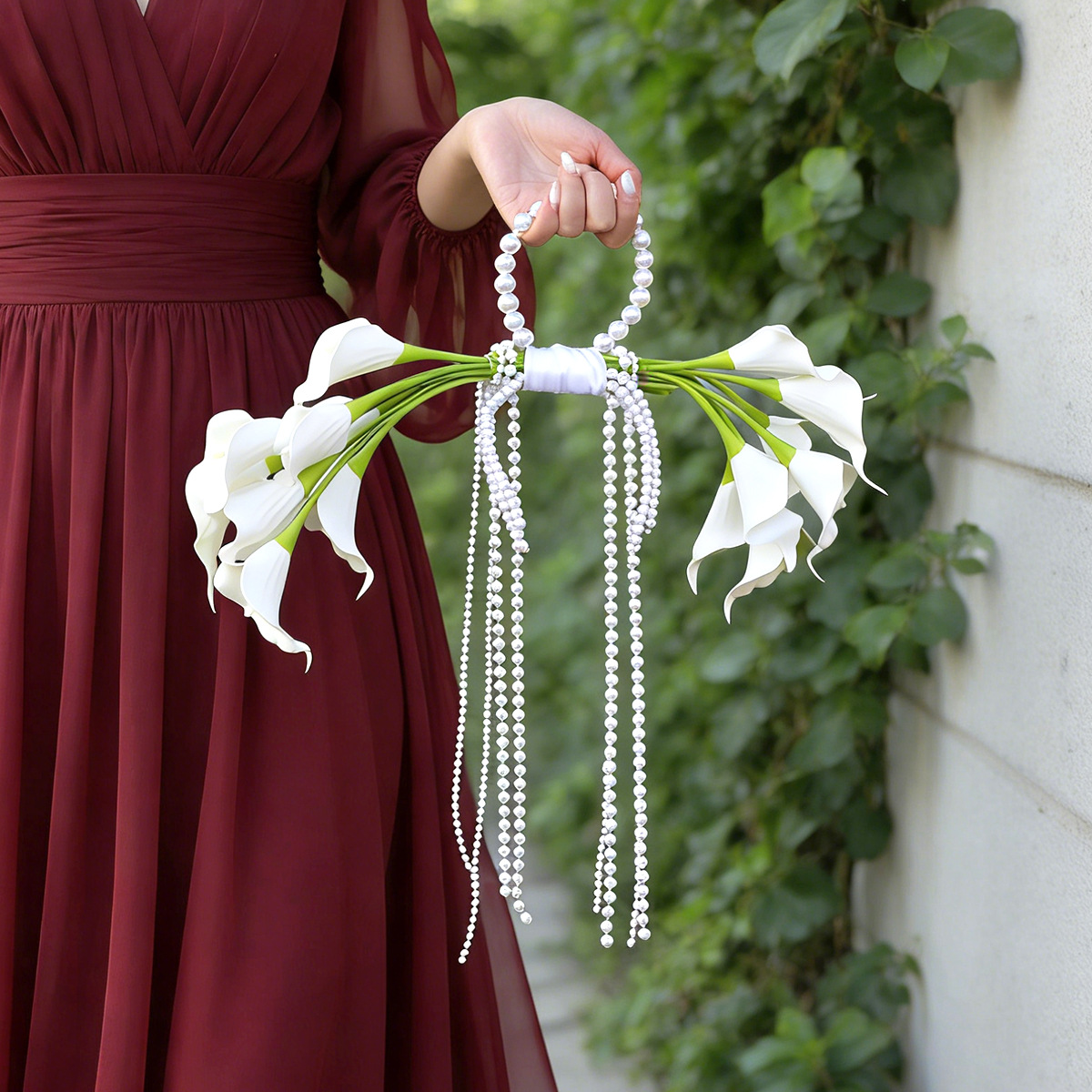 Wedding Ceremony Supply - Yannew Yapay Calla Lily Buket, Armut