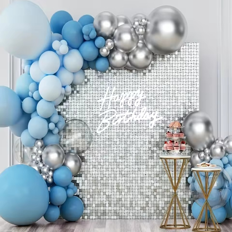 Wedding Backdrop Curtain - 1/2/6/10 adet gümüş/altın/siyah üç renk yağmur