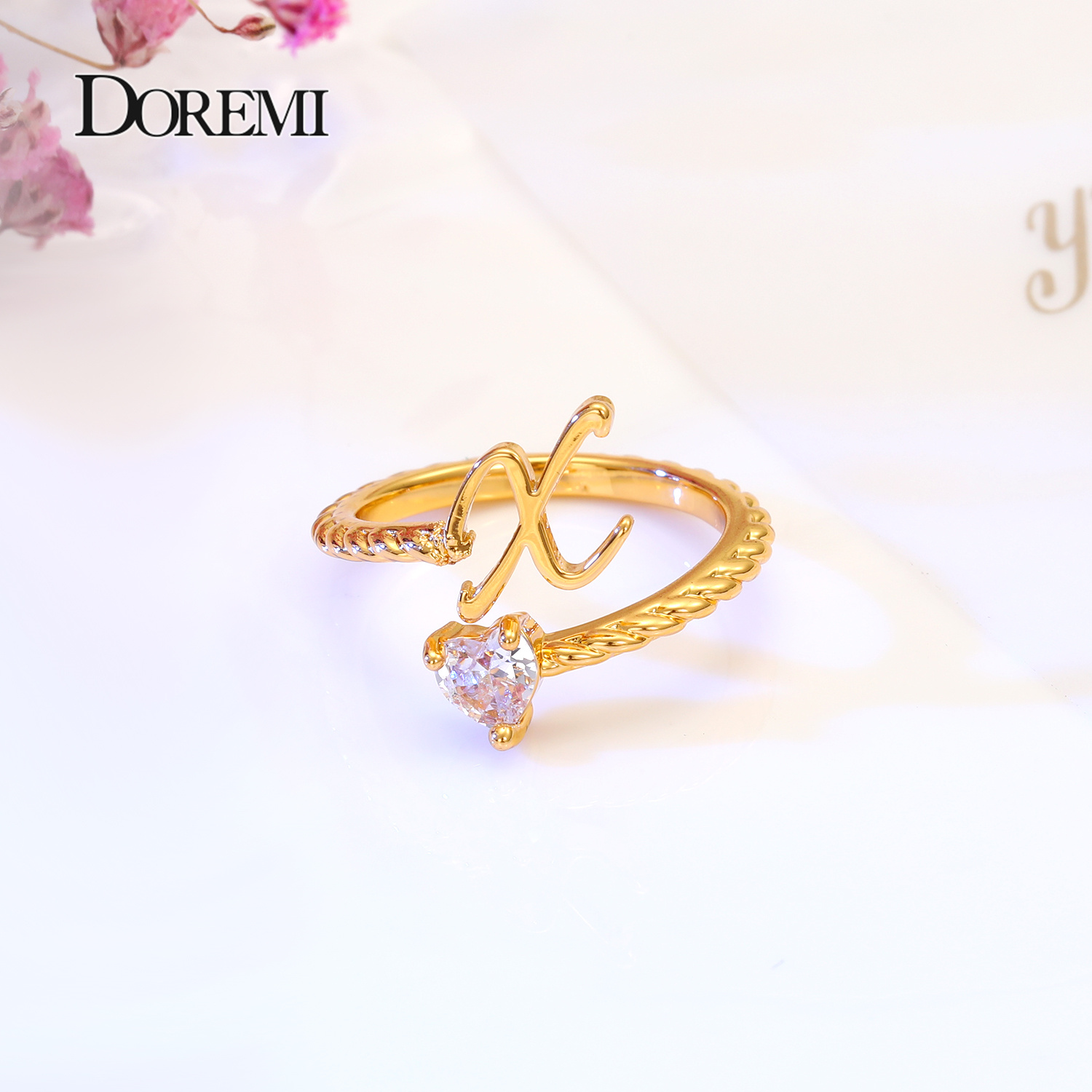 Wedding Z - Lateefah ayarlanabilir yüzük özel hediye Kız