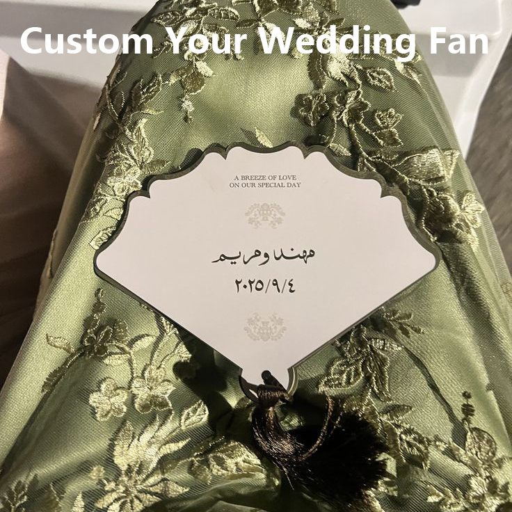 Wedding Ceremony Supply - Kişiye Özel Lüks Düğün Yelpazesi, Kişiselleştirilmiş
