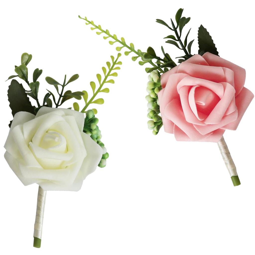 Wedding Ceremony Supply - Gelin Korsajı PE Gül Çiçeği İlik