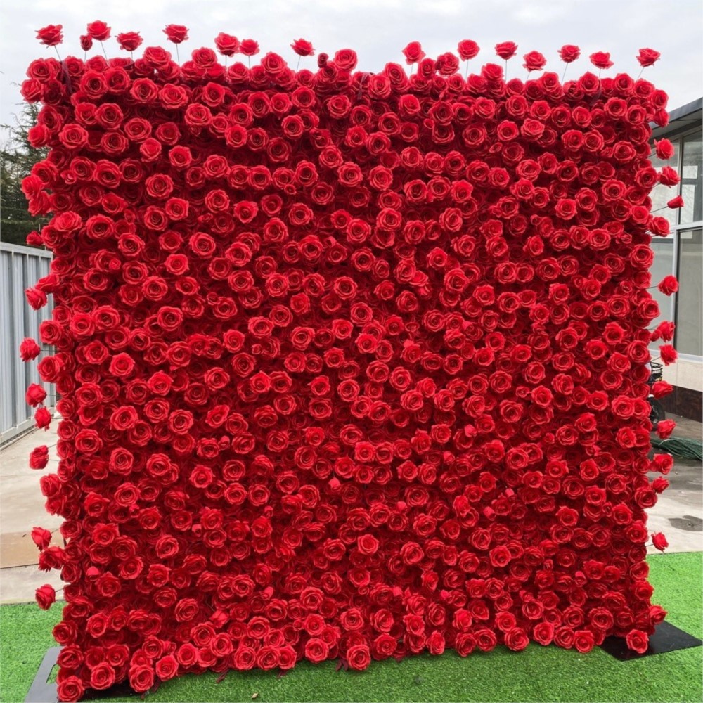 Uflower Kırmızı Gül 5D Kumaş Ç - Wedding Backdrop Curtain incelemesi ve fiyatı
