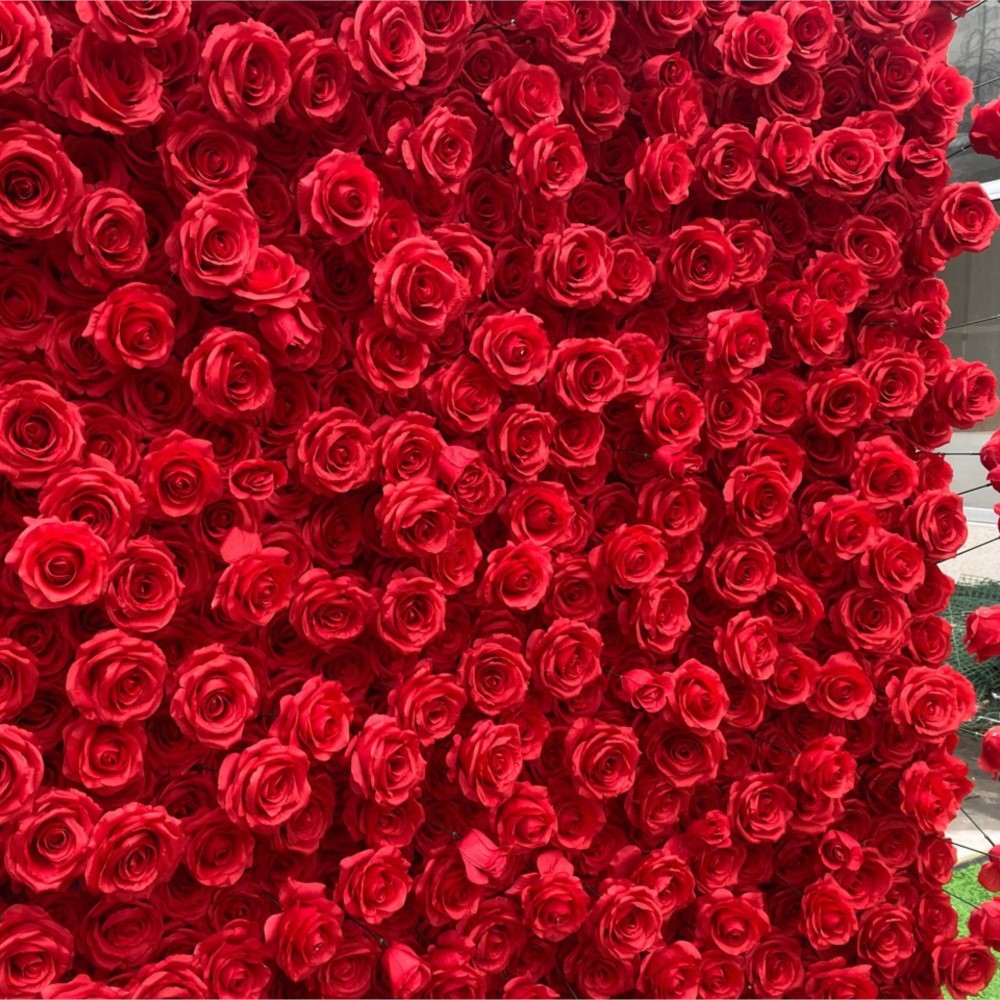 Uflower Kırmızı Gül 5D Kumaş Ç - Wedding Backdrop Curtain incelemesi ve fiyatı