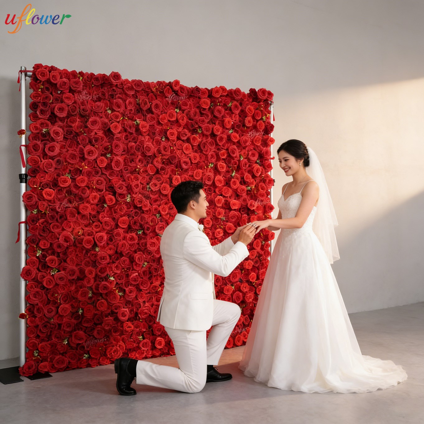 Uflower Kırmızı Gül Yapay Çiçe - Wedding Backdrop Curtain incelemesi ve fiyatı