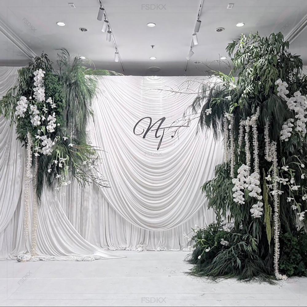 FSDKX Ucuz Beyaz Buz İpek Kuma - Wedding Backdrop Curtain incelemesi ve fiyatı