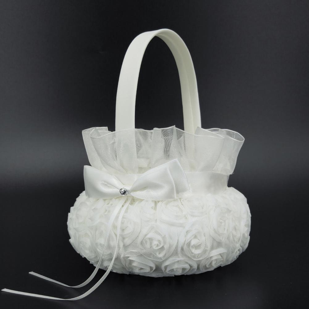Düğün töreni parti gül çiçek k - Flower Girl Basket incelemesi ve fiyatı