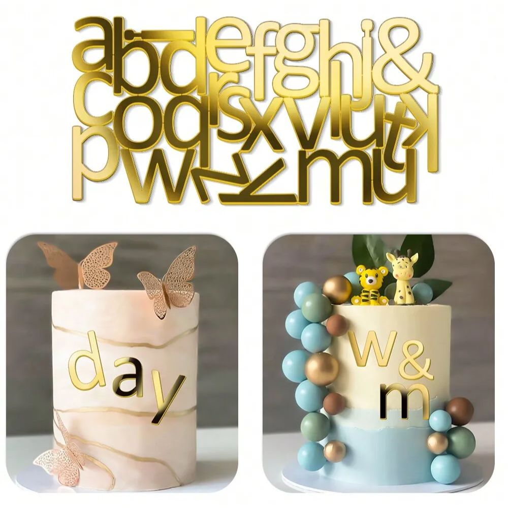 1 takım Altın Ayna Akrilik A-Z - Wedding Z incelemesi ve fiyatı