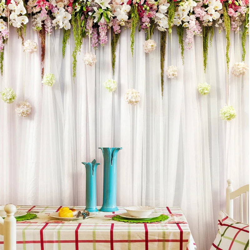Özel Duvar Bezi Moda Çiçekler  - Wedding Backdrop Curtain incelemesi ve fiyatı