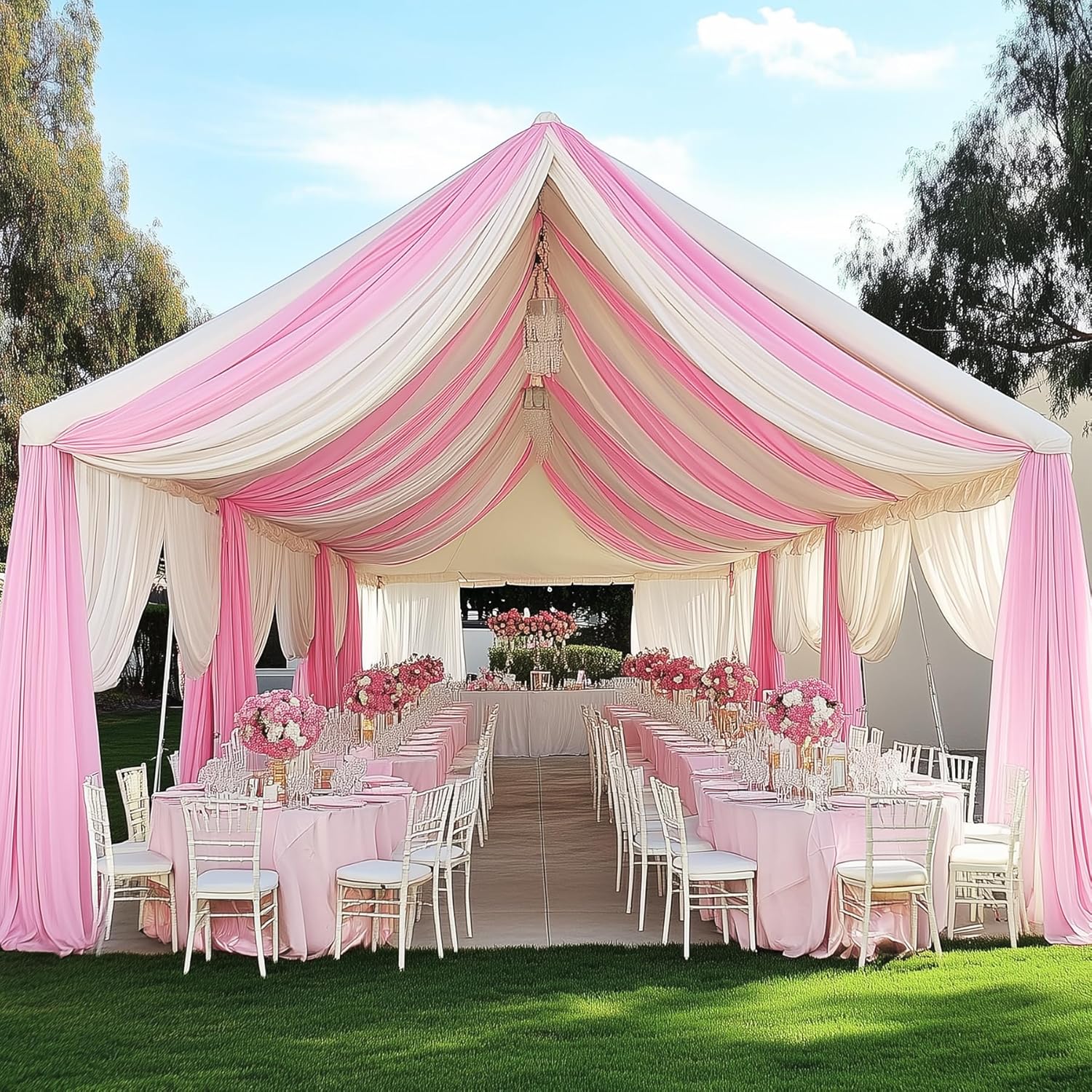 Partiler için Beyaz Zemin Perd - Wedding Backdrop Curtain incelemesi ve fiyatı