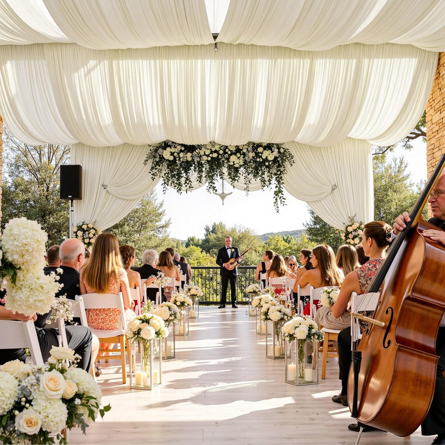 Partiler için Beyaz Zemin Perd - Wedding Backdrop Curtain incelemesi ve fiyatı