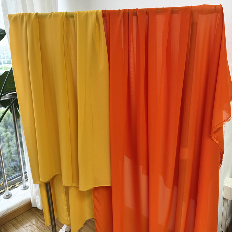 Sarı turuncu şifon kumaş gelin - Wedding Backdrop Curtain incelemesi ve fiyatı