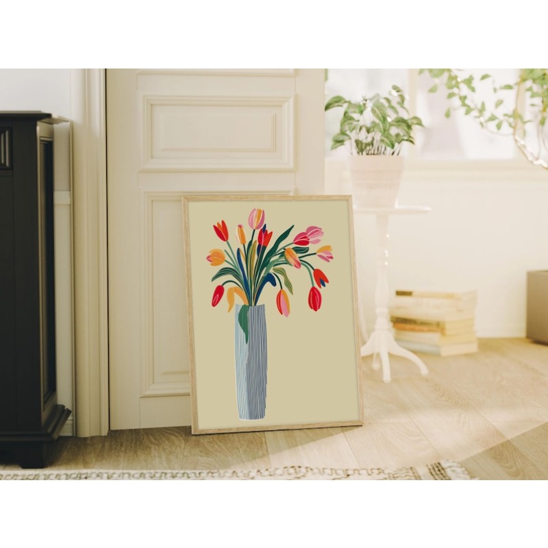2 adet Lale Çiçekleri Kanvas D - Flower Girl Basket incelemesi ve fiyatı