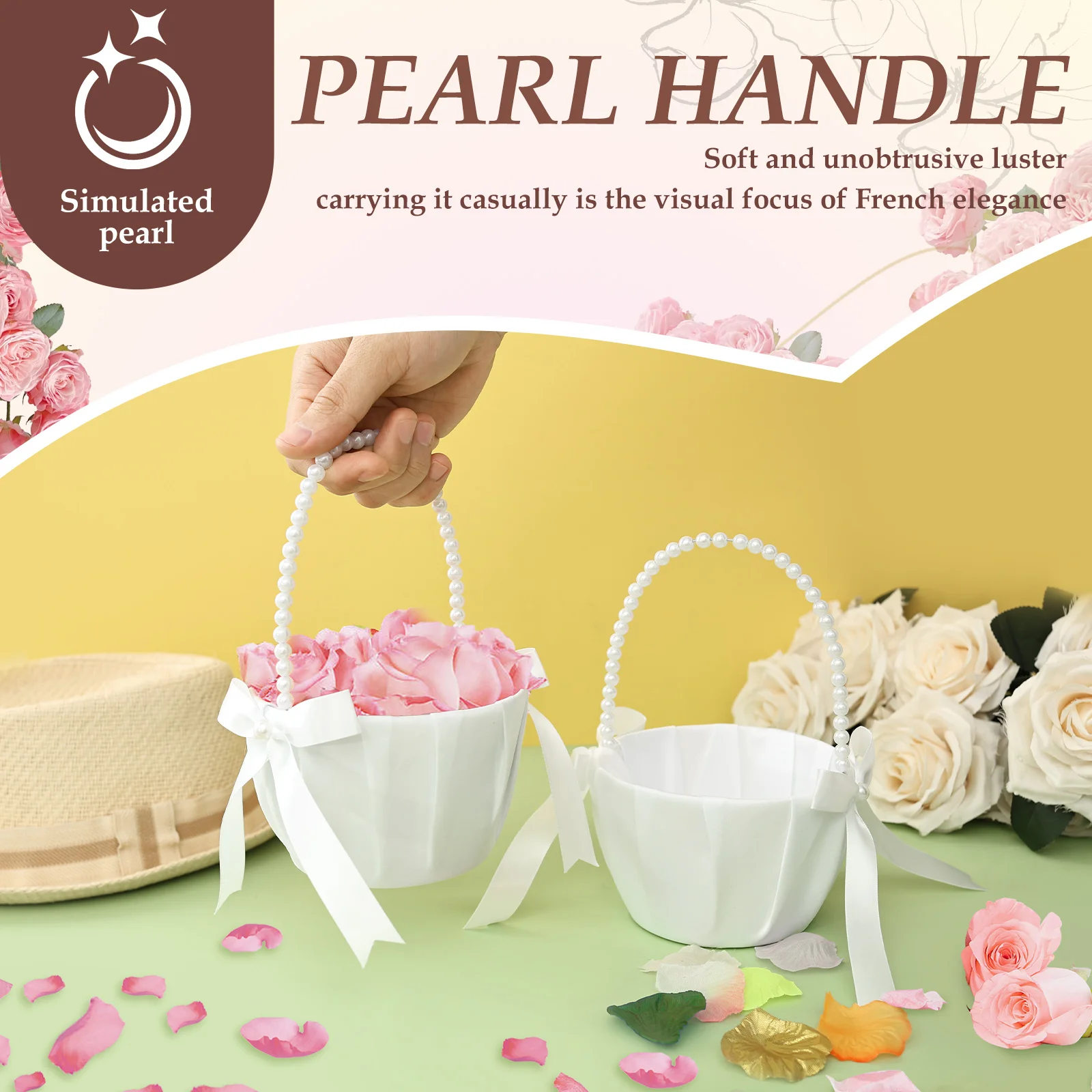 2 adet düğün çiçek kız sepeti  - Wedding Ceremony Supply incelemesi ve fiyatı