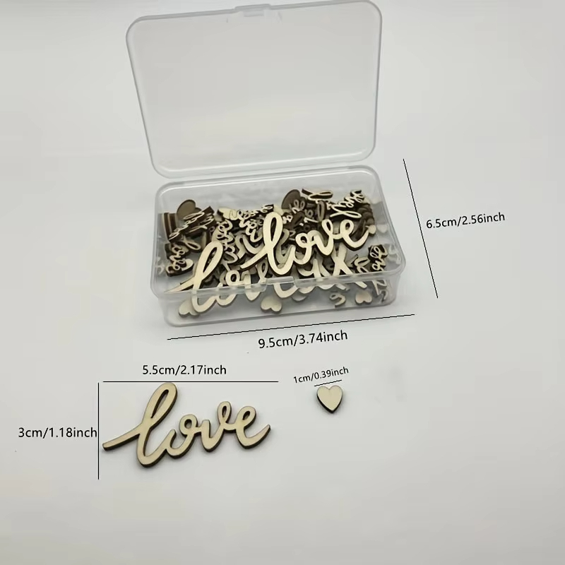 120 adet Ahşap Aşk Konfeti ve  - Wedding Ceremony Supply incelemesi ve fiyatı