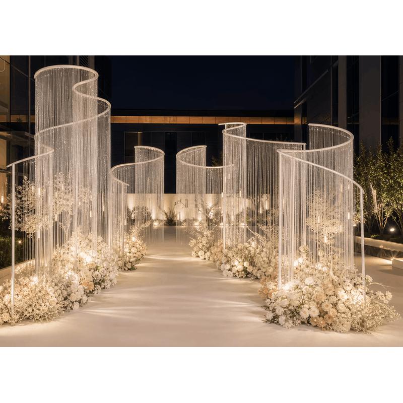 240-300 CM Boyunda Lüks S Şekl - Wedding Backdrop Curtain incelemesi ve fiyatı