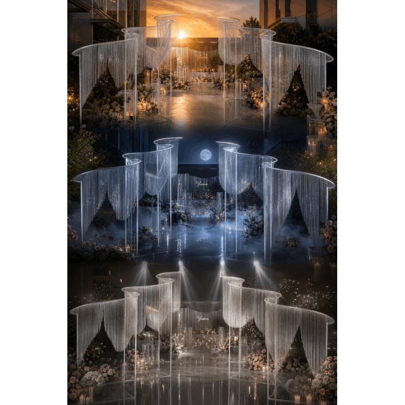 240-300 CM Boyunda Lüks S Şekl - Wedding Backdrop Curtain incelemesi ve fiyatı