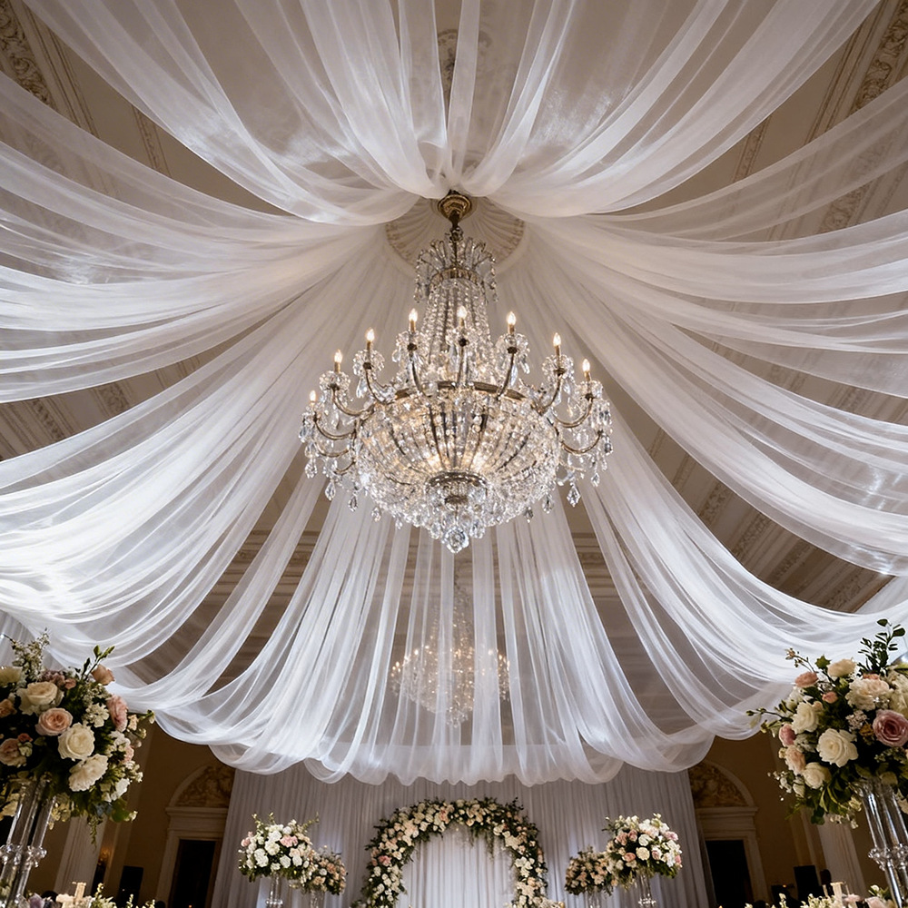 Ekstra Uzun Yarı Saydam Tül Ga - Wedding Backdrop Curtain incelemesi ve fiyatı